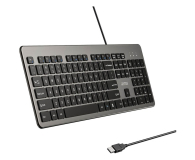 Unitek SlimTap Lekka klawiatura przewodowa szara - 1540409 - zdjęcie 3